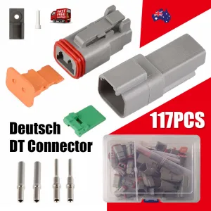 117PCS Waterproof 2-Way Deutsch Connector Kit, Auto Marine