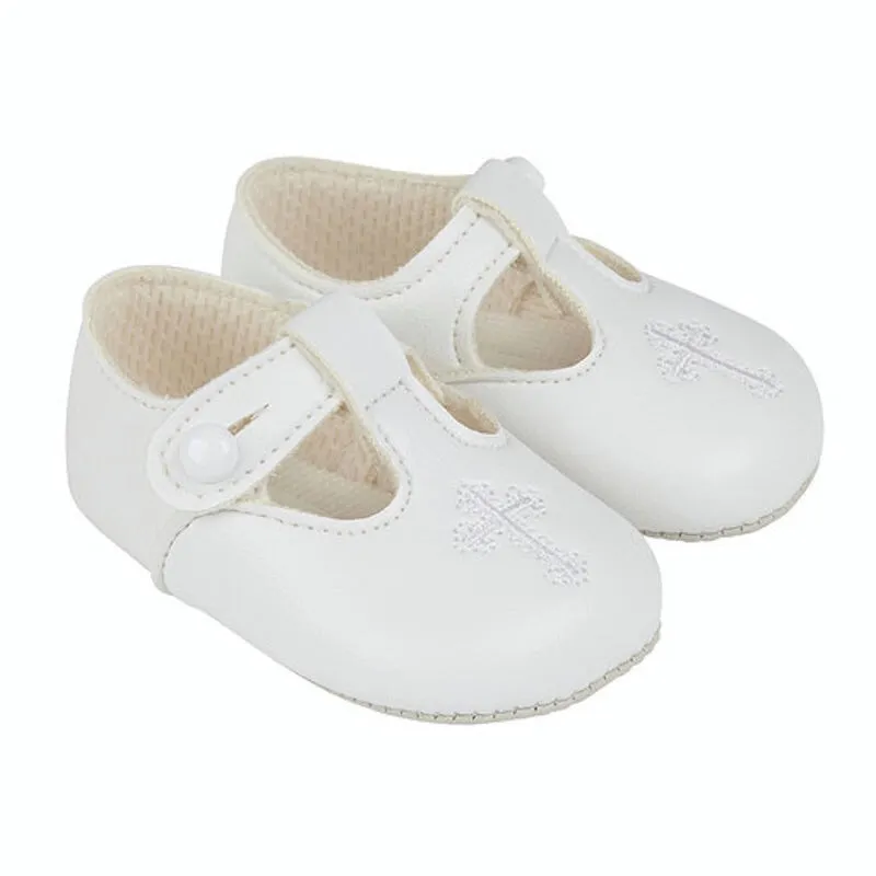 Baypods - Christening shoes, white, B044