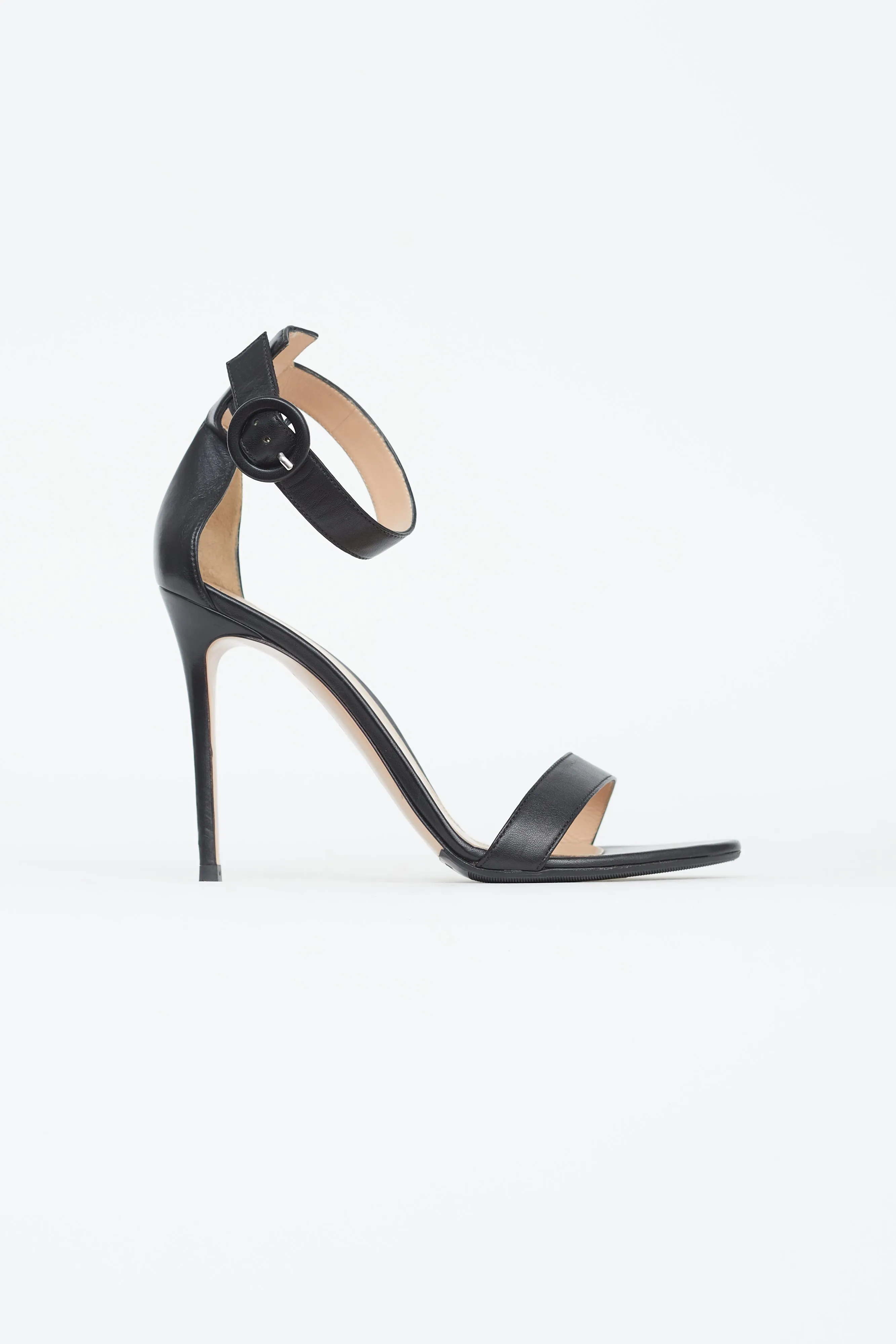 Black Leather Portofino 105 Heel