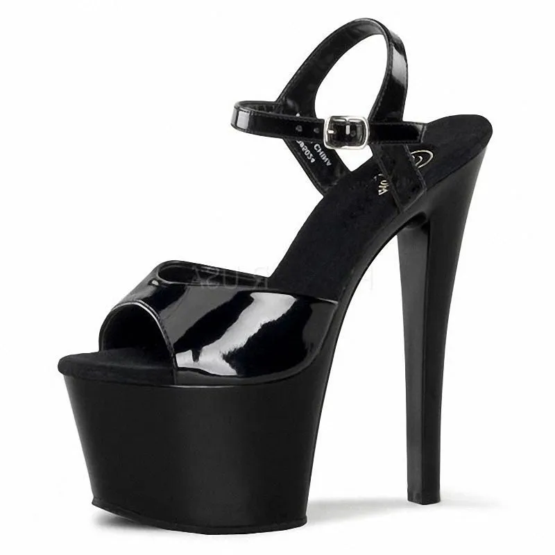 Black Platform Stripper Heels