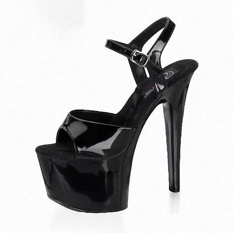 Black Platform Stripper Heels