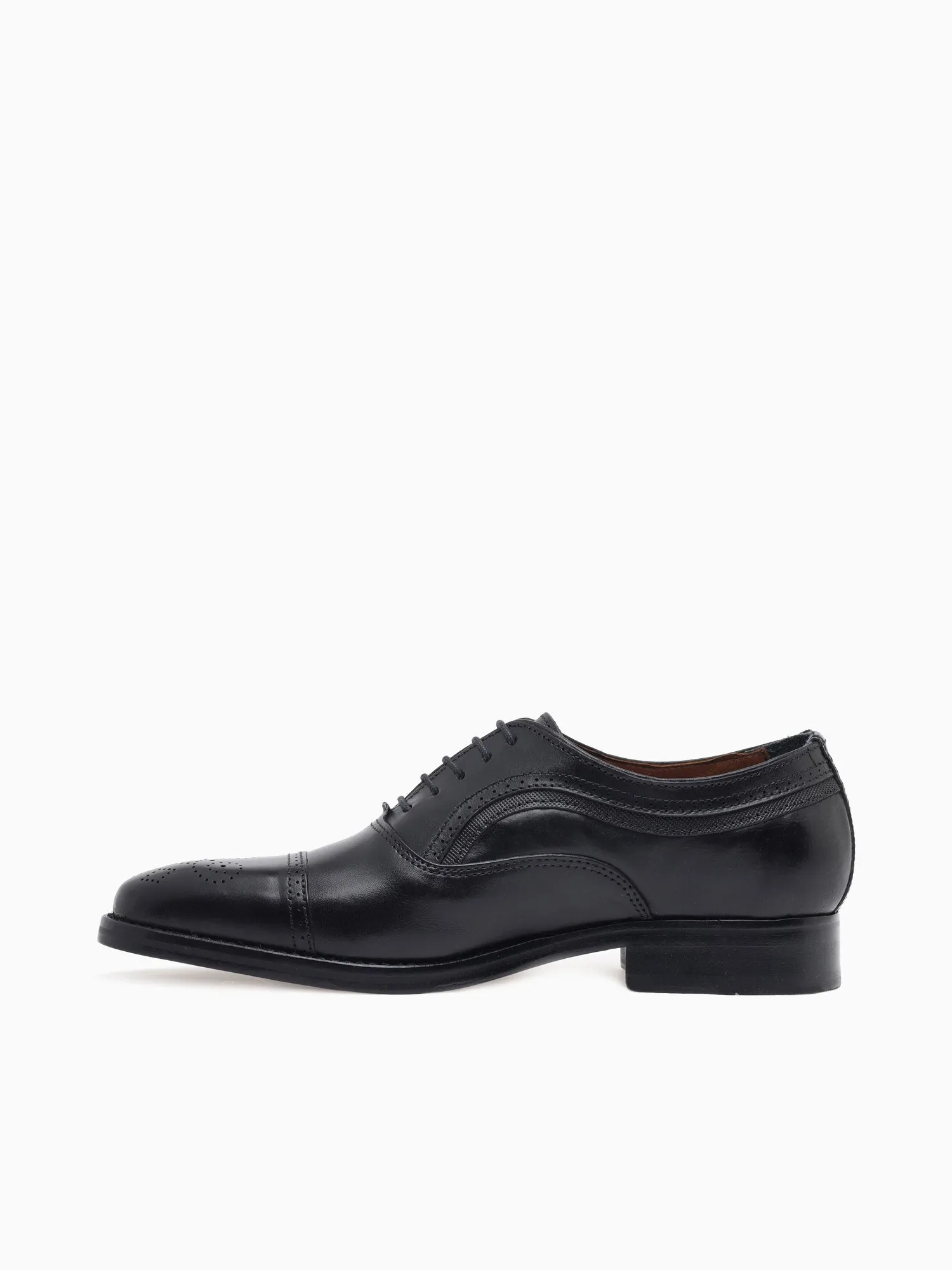 Danridge Cap Toe Black Leather