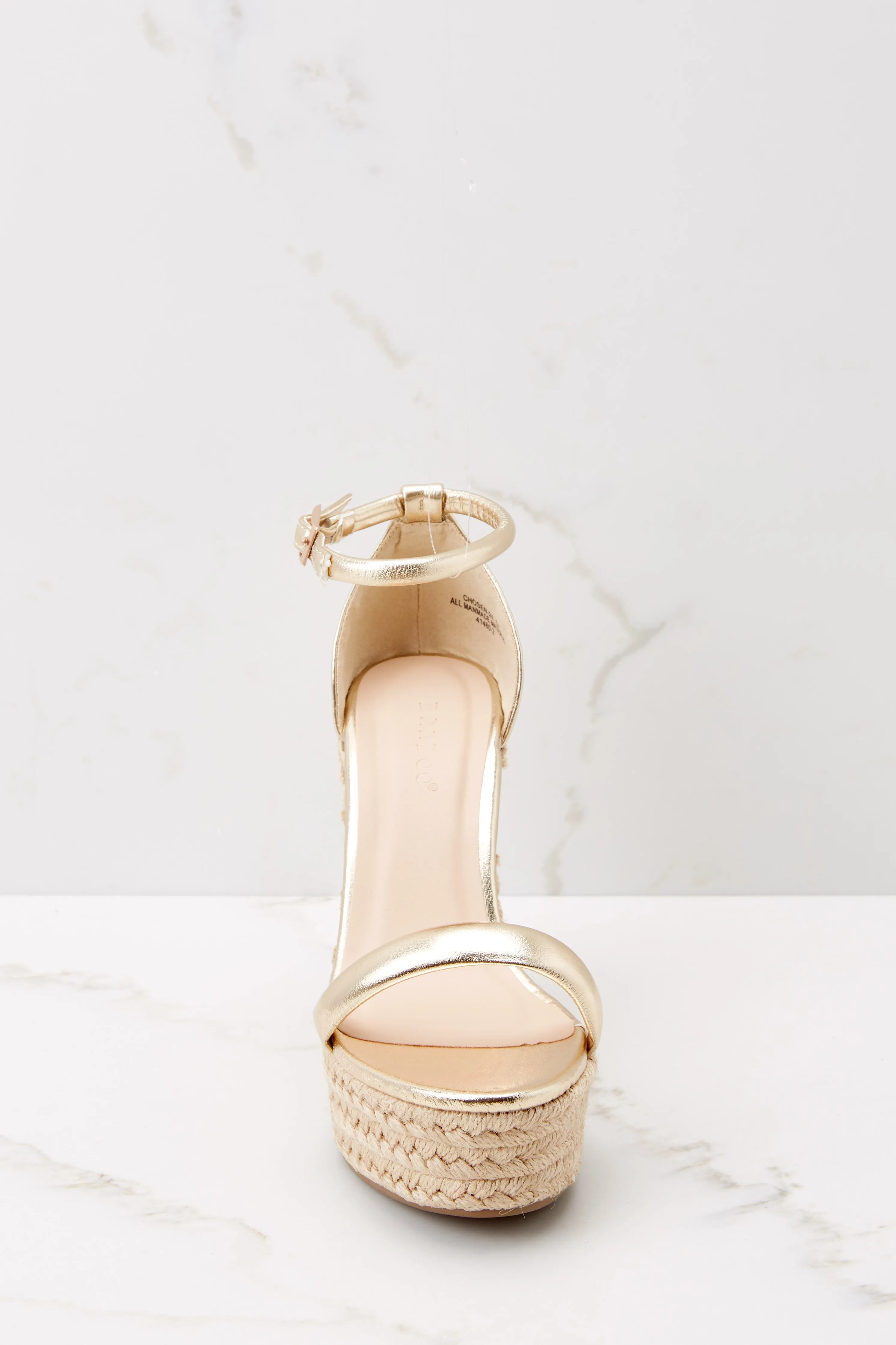 Evening Essential Gold Wedge Sandals