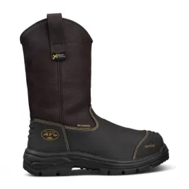 Honeywell Oliver 65 Series 65493S-BRN-140 12" Pull On Steel Toe EH PR MT CSA, Brown, Size 14, 1 Pair