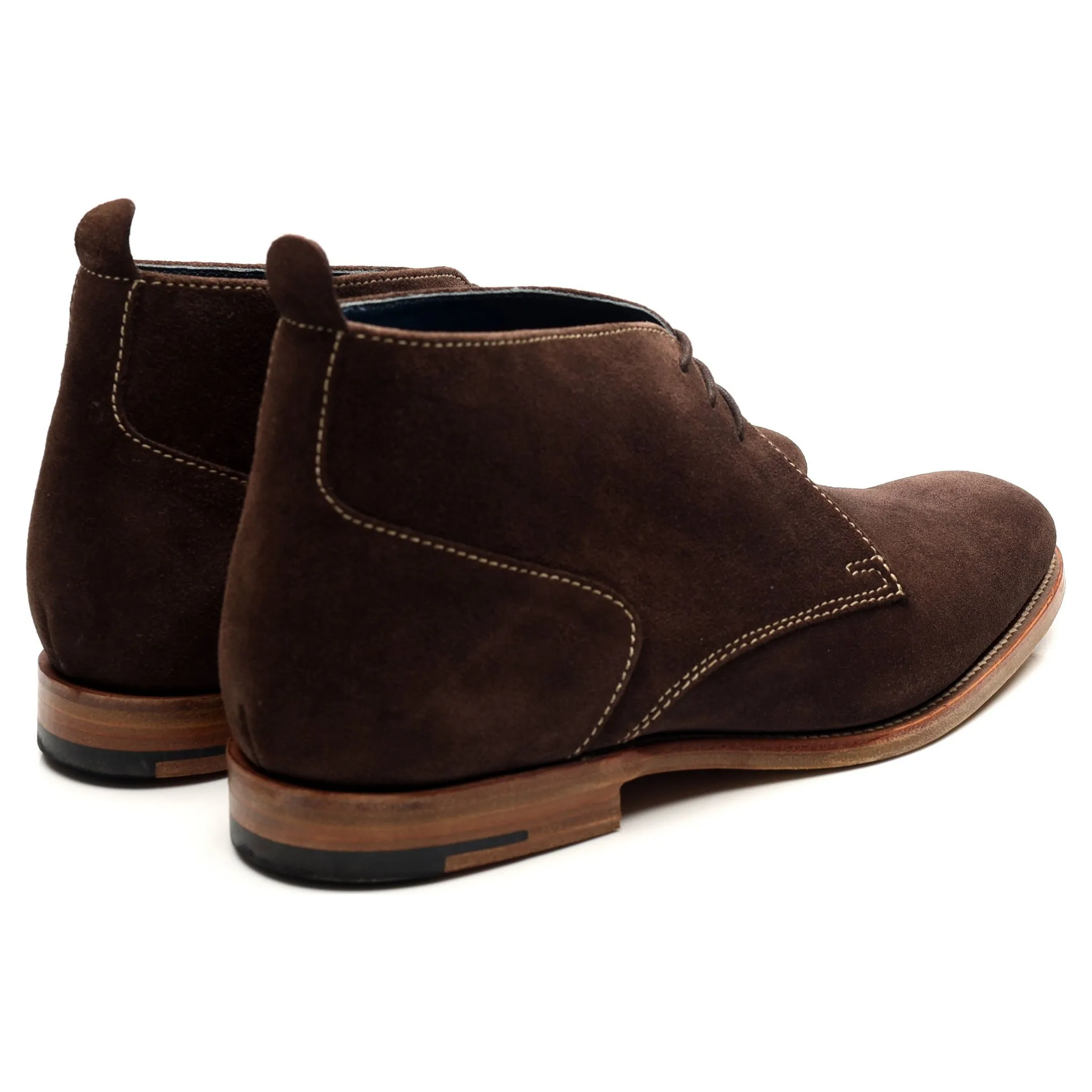 'Lucius' Dark Brown Suede Boots UK 8.5 F