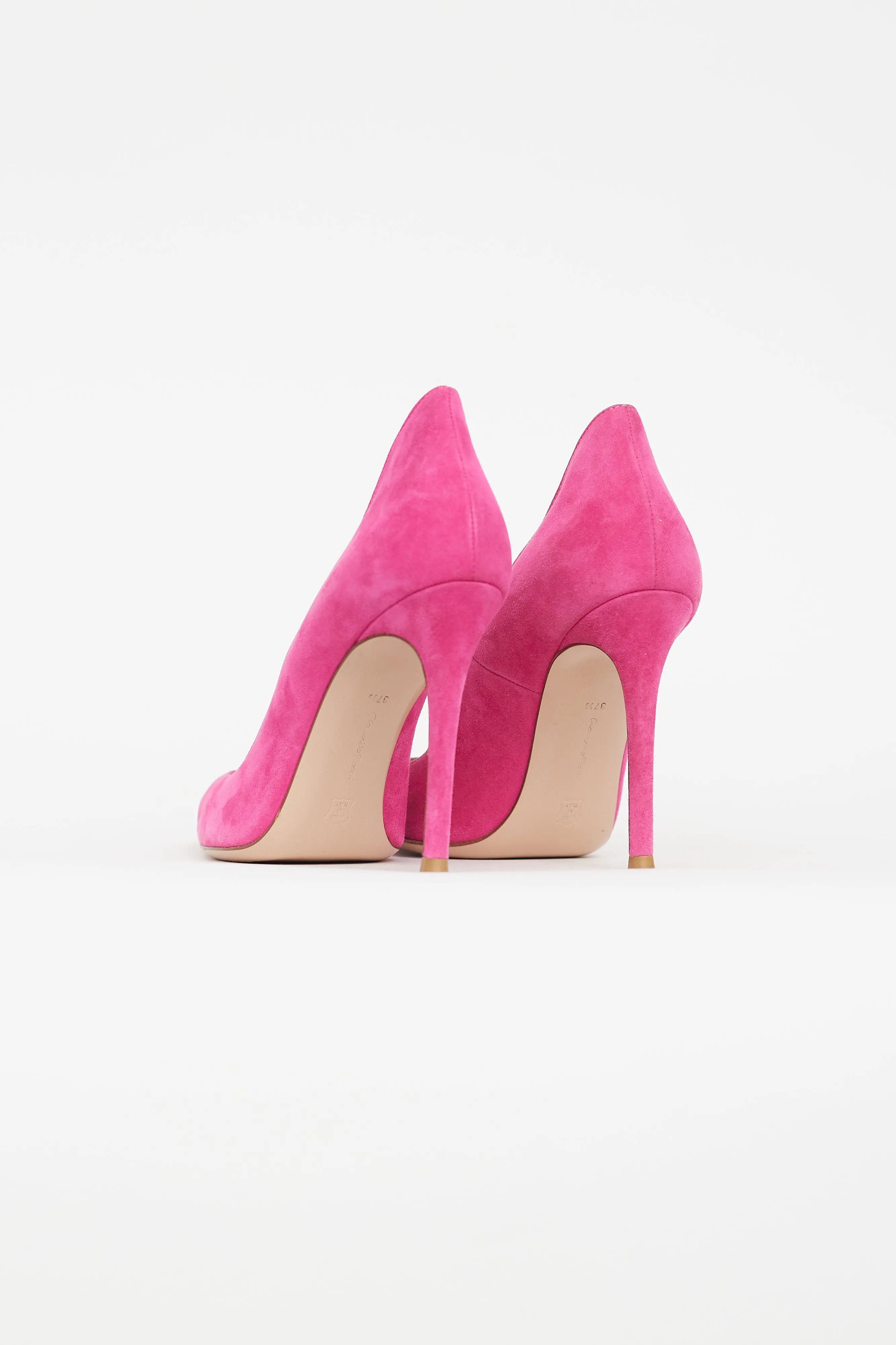 Pink Pointed Toe Suede Heel