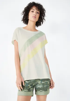 Rainbow Printed Short Sleeve Cotton T-Shirt