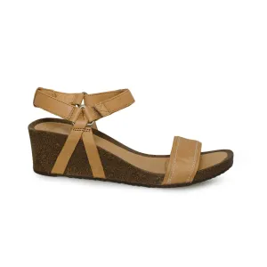 Teva Ysidro Stitch Wedge Tan Sandals