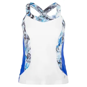 Women's Tennis Cami White and Royal Waters